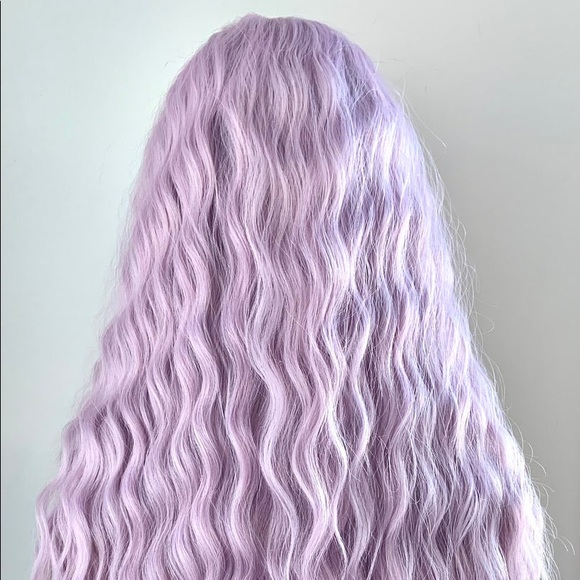 Gorgeous Lilac Pearl Loose Wave Premium Fiber Lace Front Wig - Picture 13 of 15